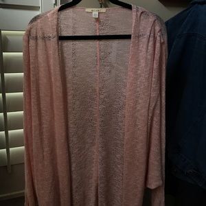 Francesca’s pink cardigan sweater